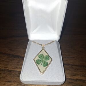 Gold Clover Pendant Necklace